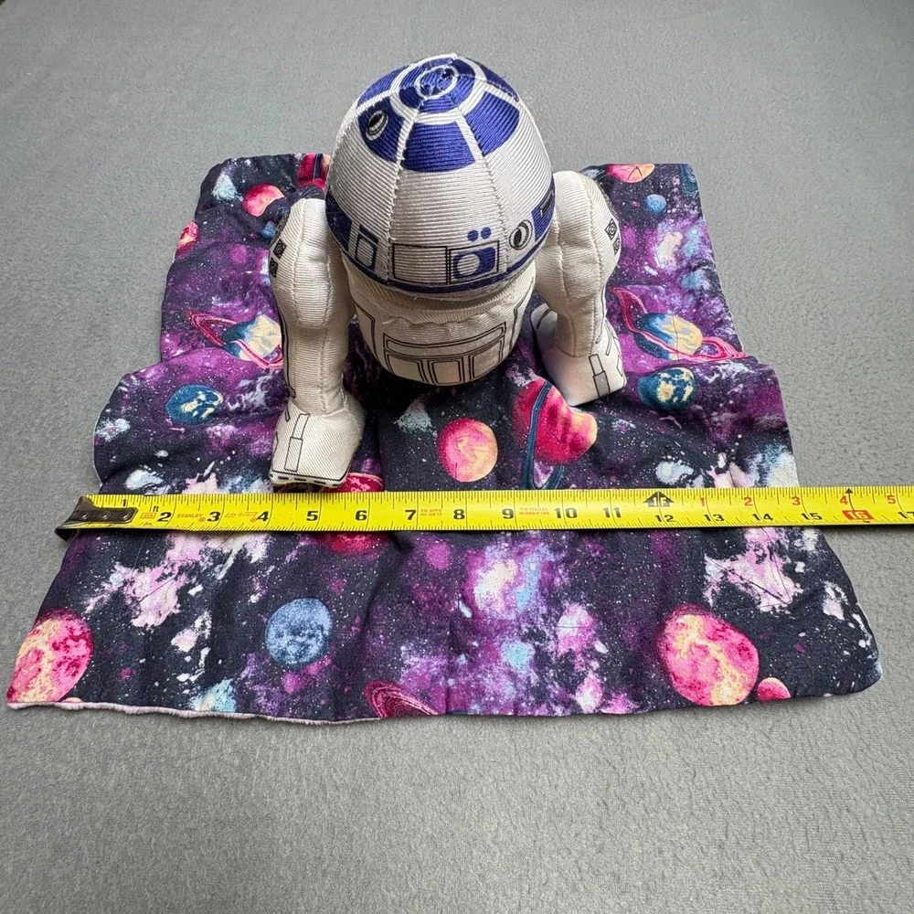 Star Wars R2-D2 Plush Lovey Security Blanket Galaxy Planet Purple White